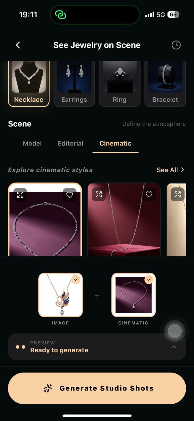 StudioPixi jewelry scene screen