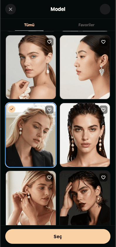 Earrings — on model