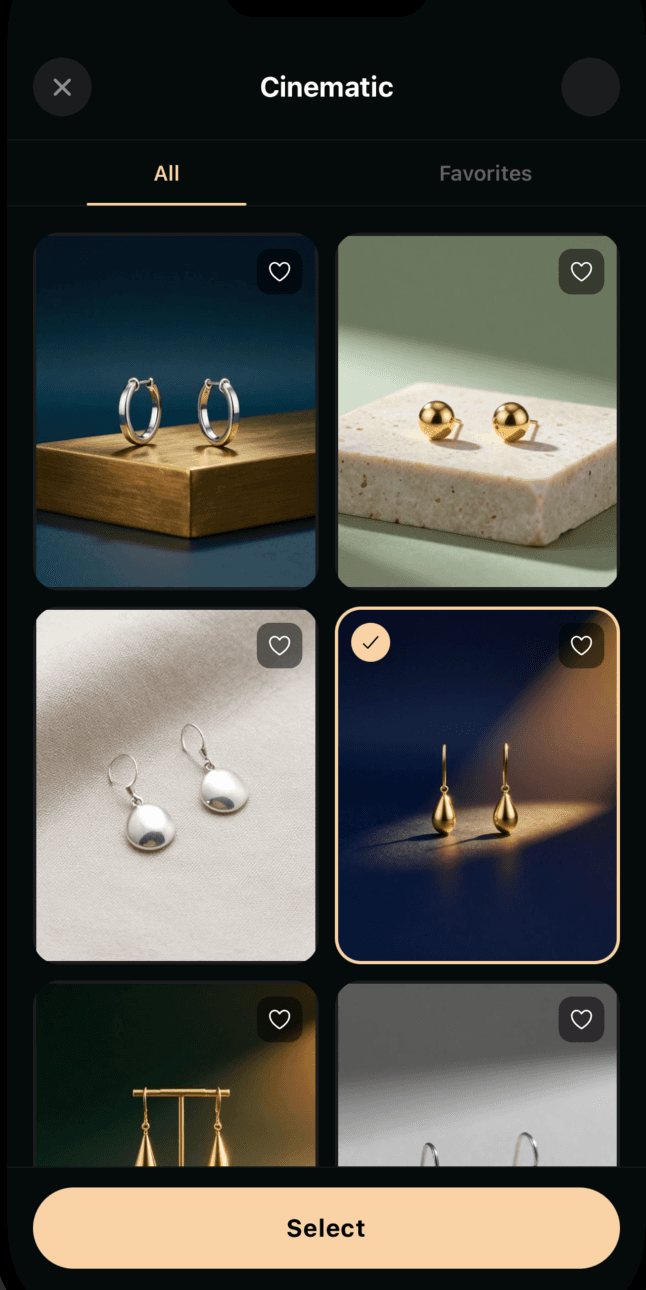Earrings — in scene